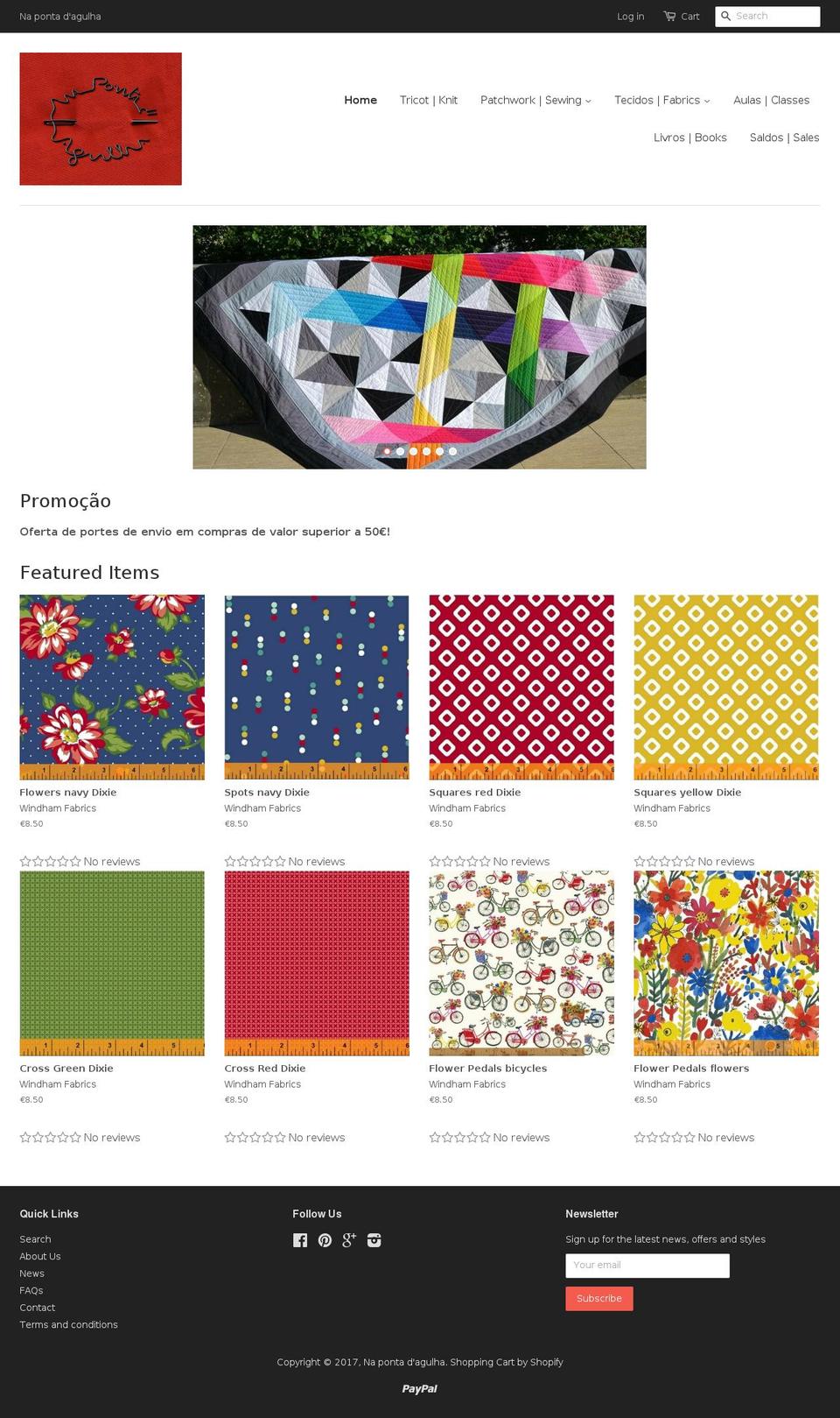 napontadagulha.com shopify website screenshot