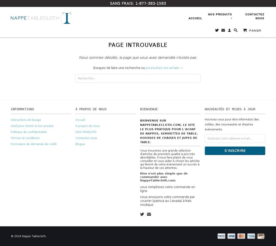 nappetablecloth Shopify theme site example nappesrectangles.com