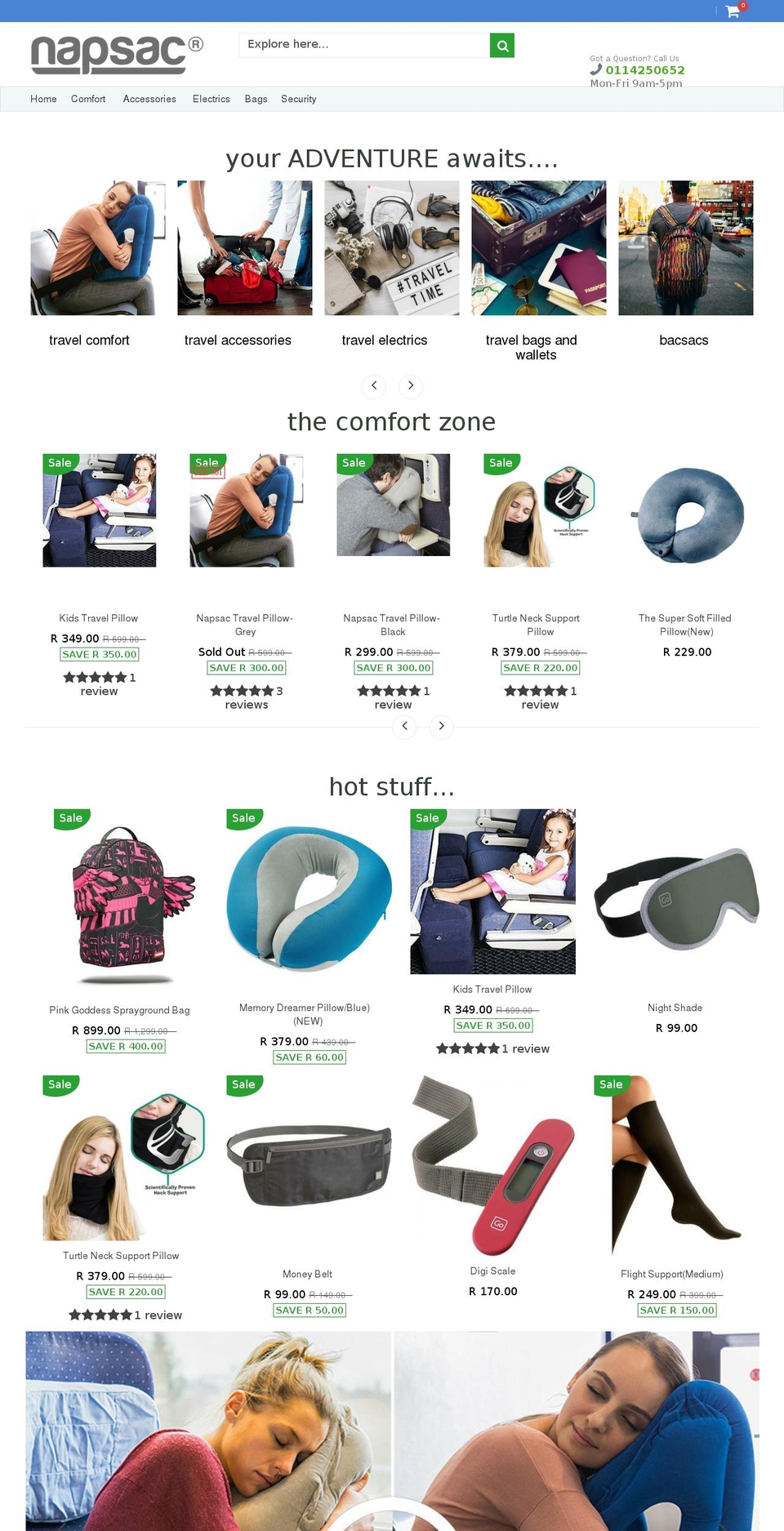 napsac.co.za shopify website screenshot