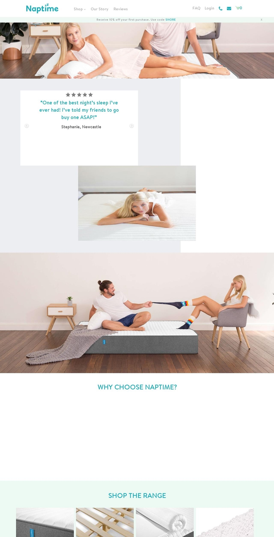 naptime.com.au shopify website screenshot