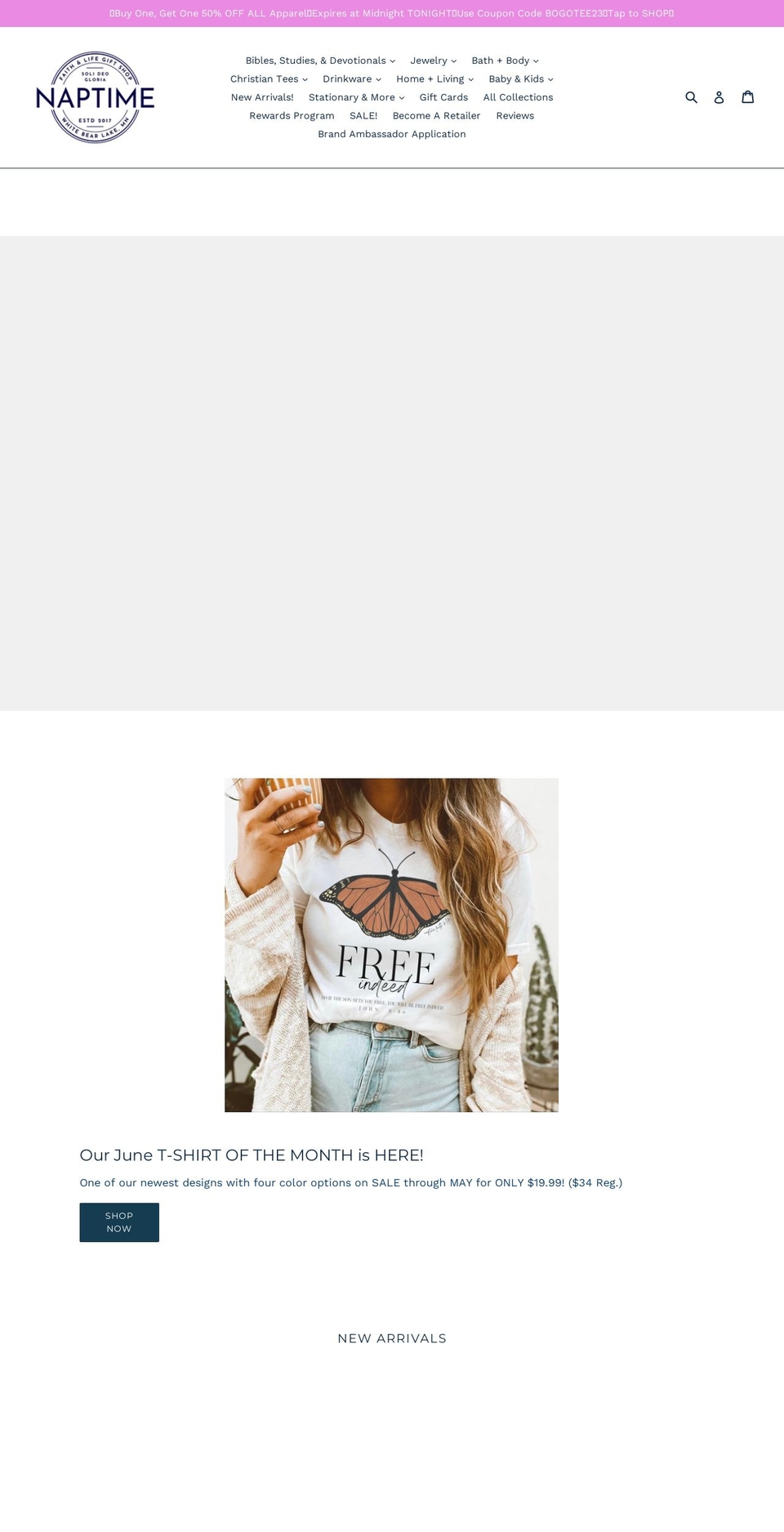 naptimefaith.com shopify website screenshot