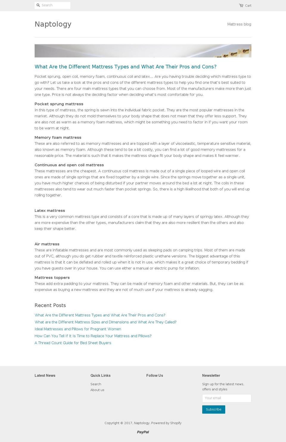 naptology.com shopify website screenshot