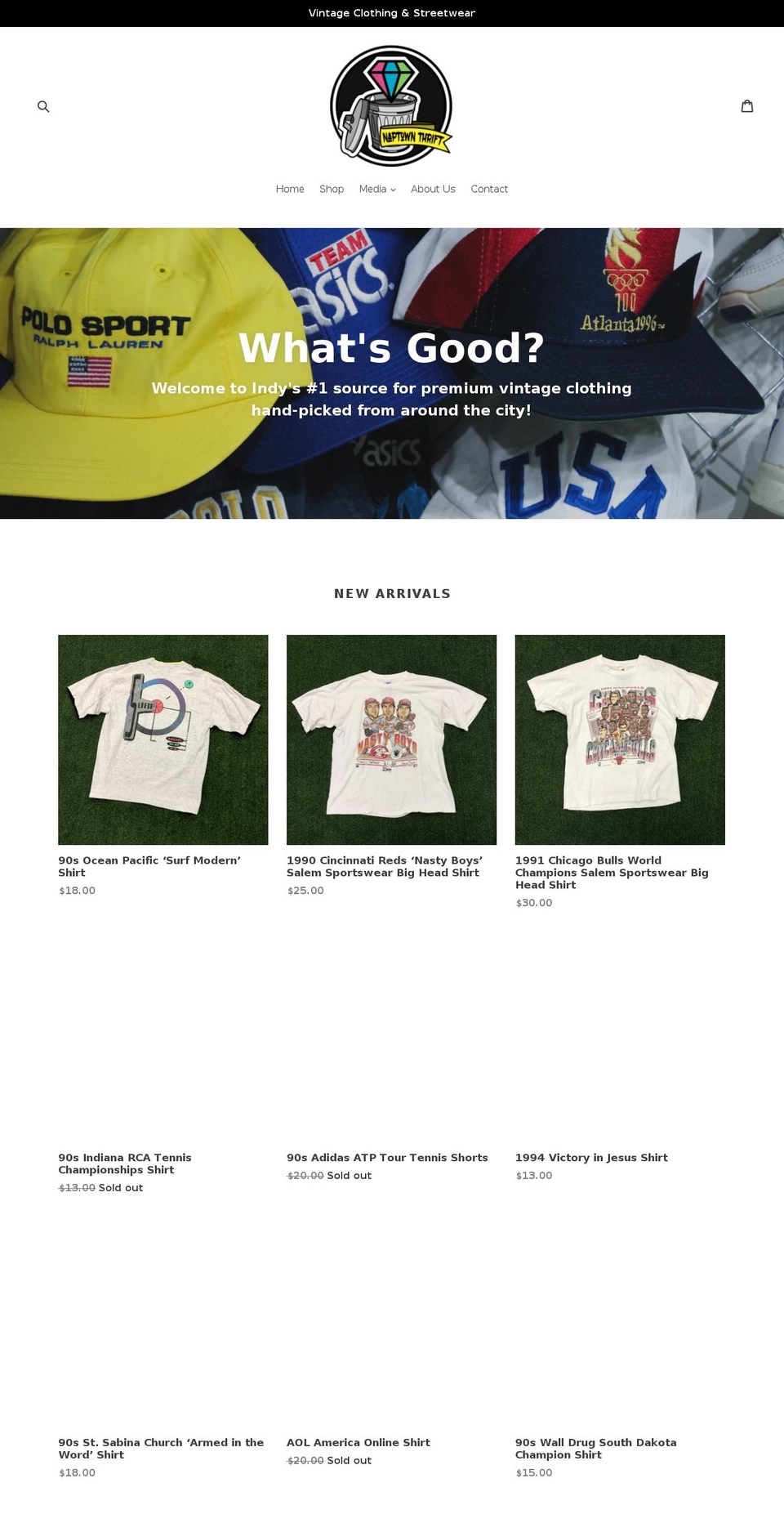 naptownthrift.com — Shopify storefront screenshot