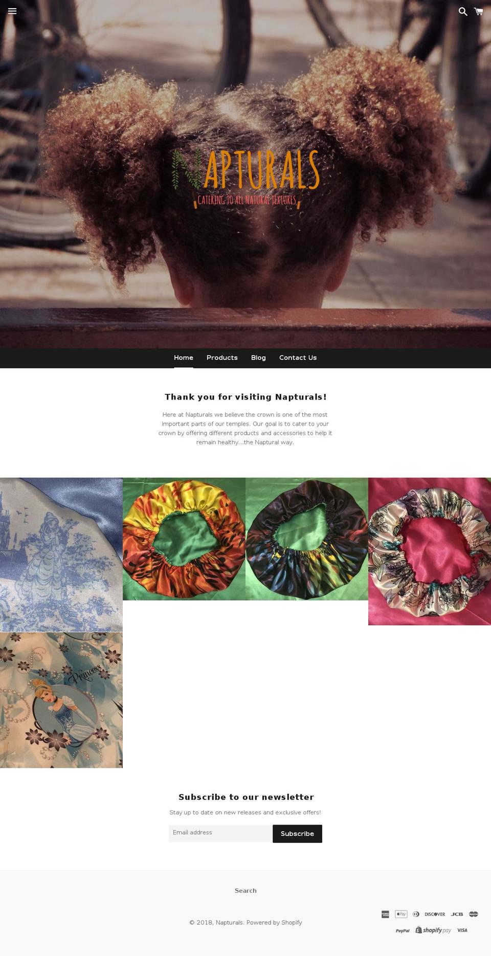 napturals.net shopify website screenshot