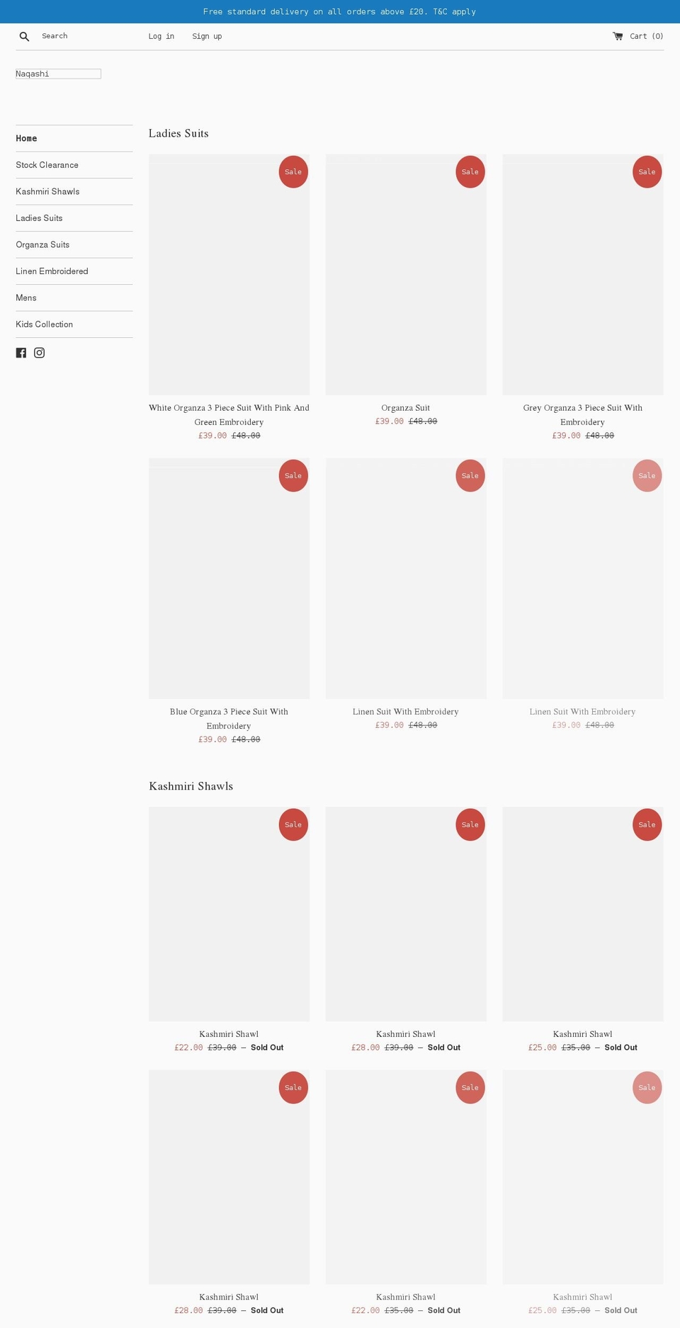 naqashi.com shopify website screenshot