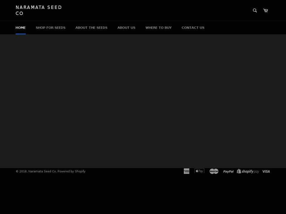 naramataseedco.com — Shopify storefront screenshot