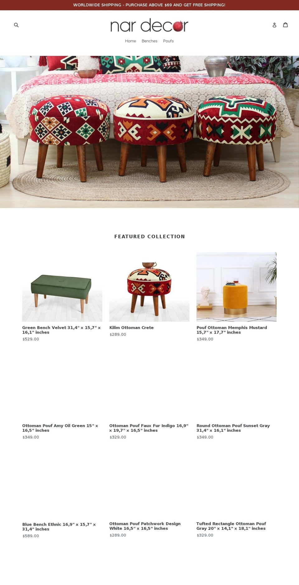 nardecor.com — Shopify storefront screenshot
