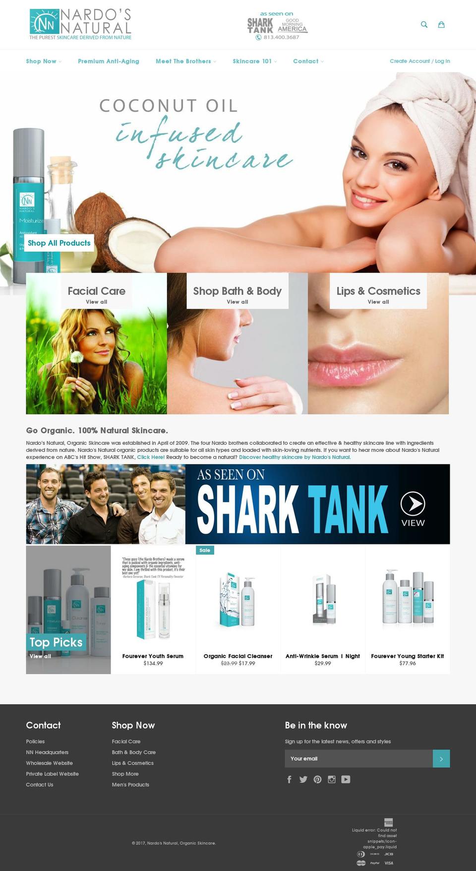 nardosnatural.com shopify website screenshot