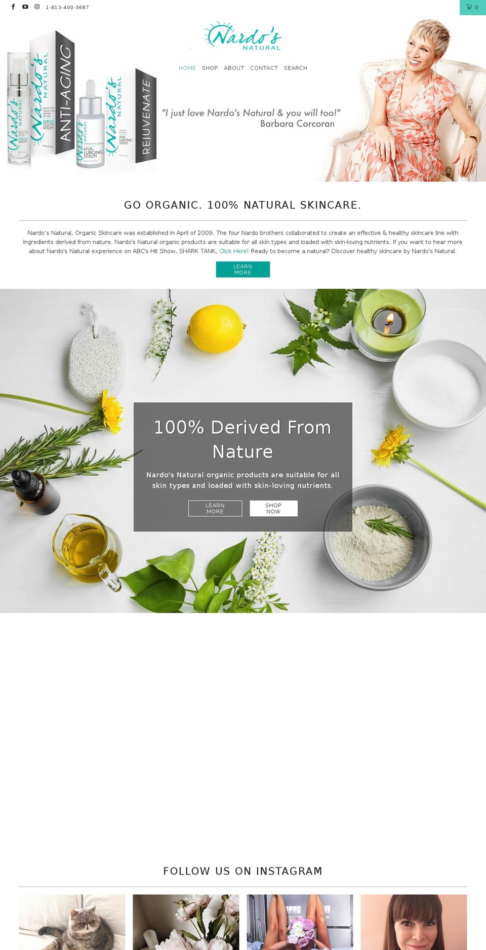 nardosskincare.com — Shopify storefront screenshot