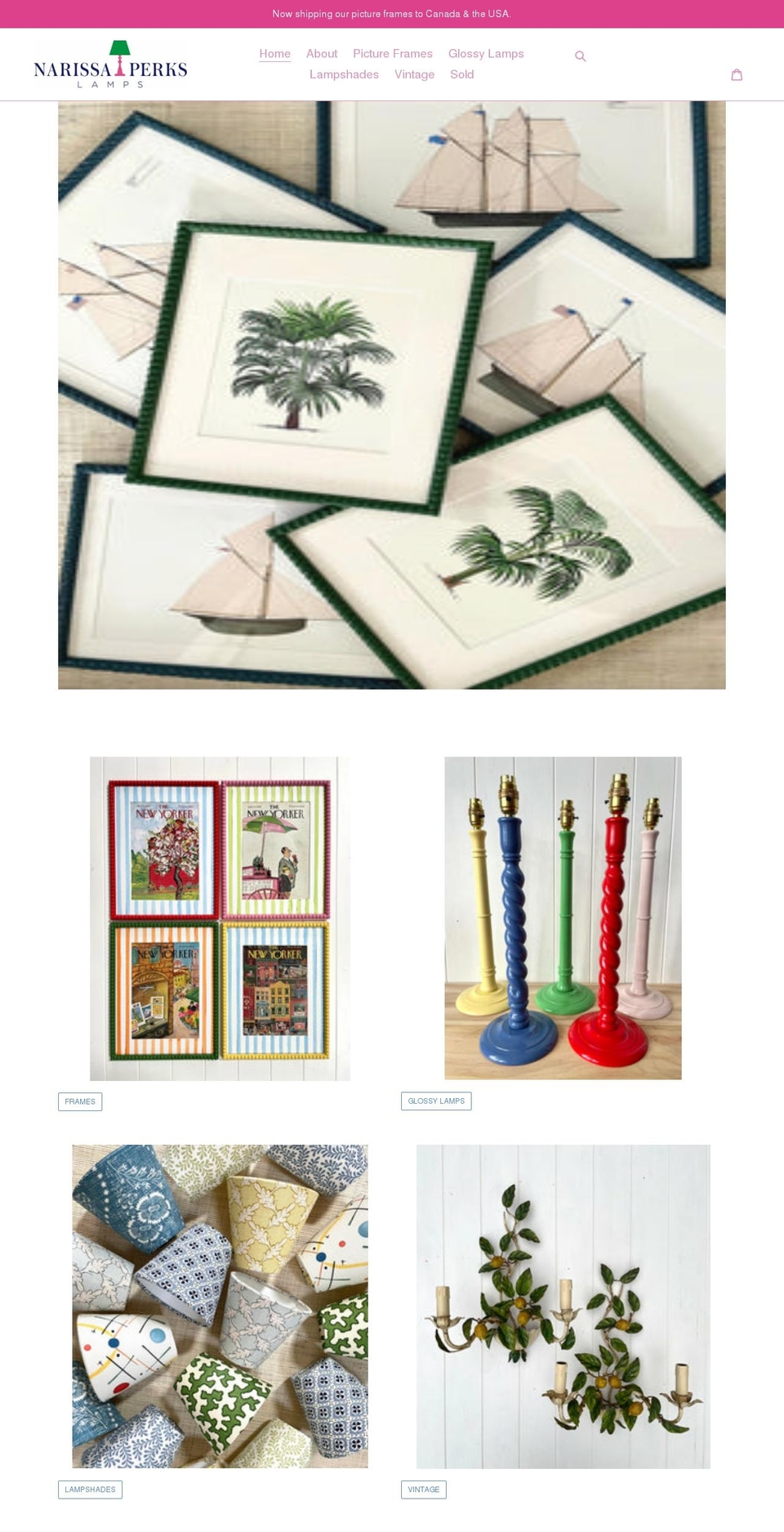 narissaperks.com shopify website screenshot