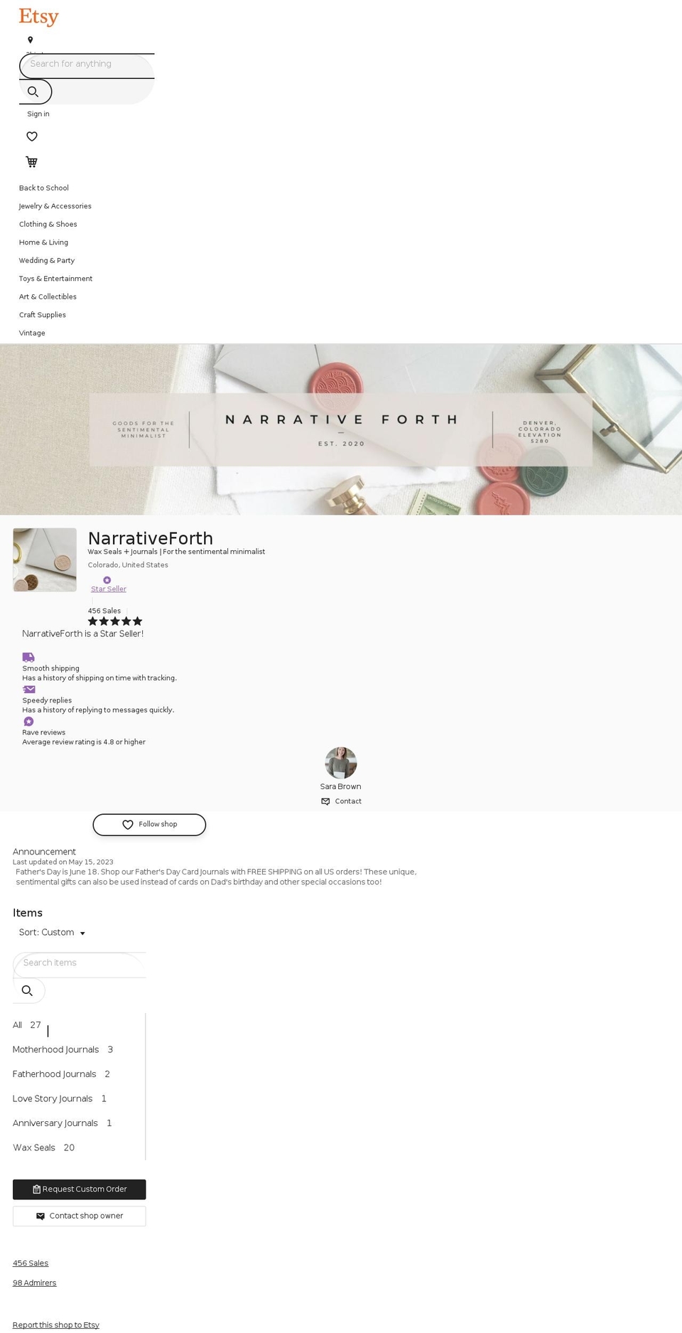 narrativeforth.com shopify website screenshot