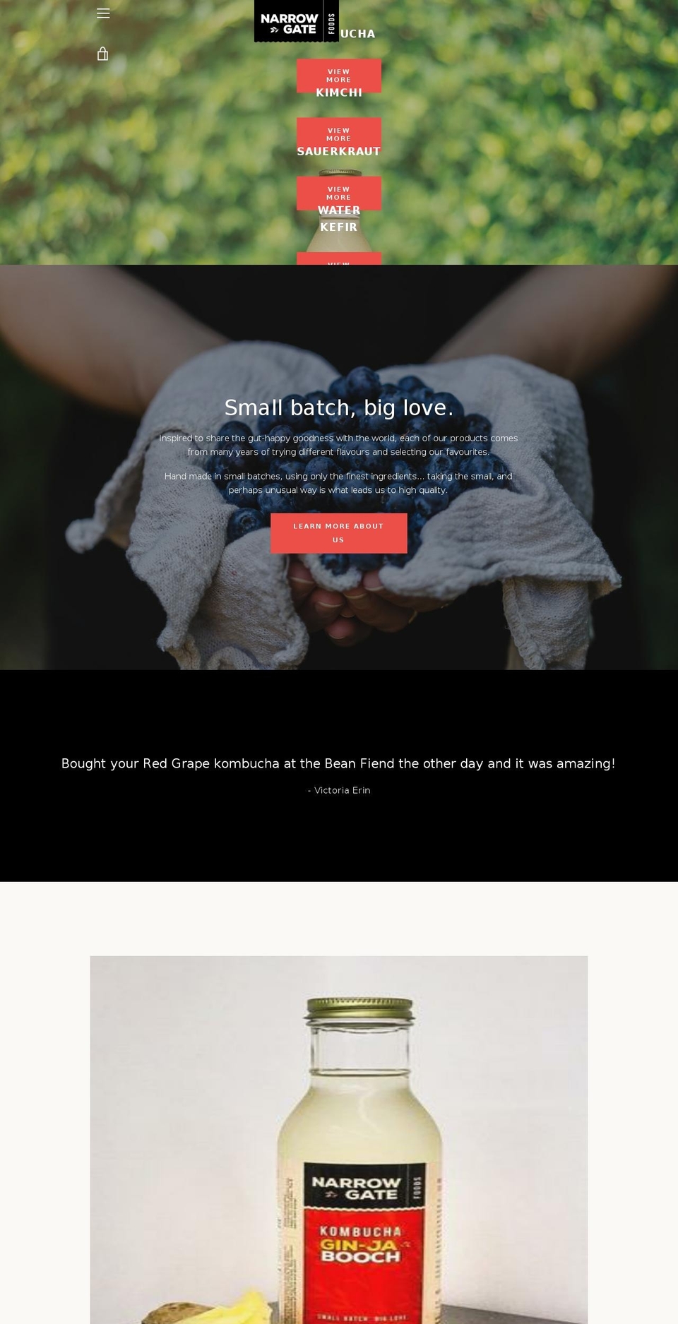 narrowgatefoods.com — Shopify storefront screenshot