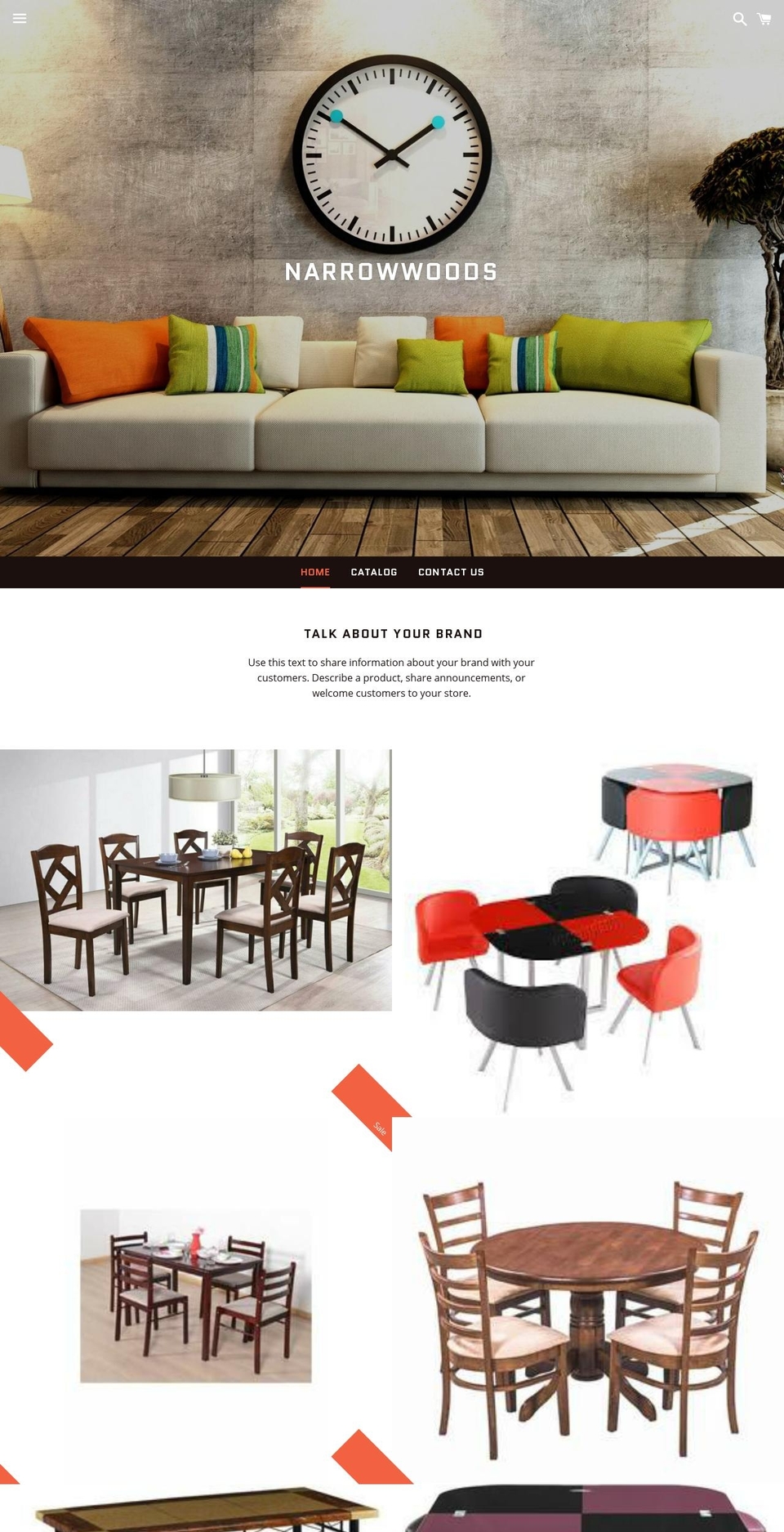 narrowwoods.com shopify website screenshot