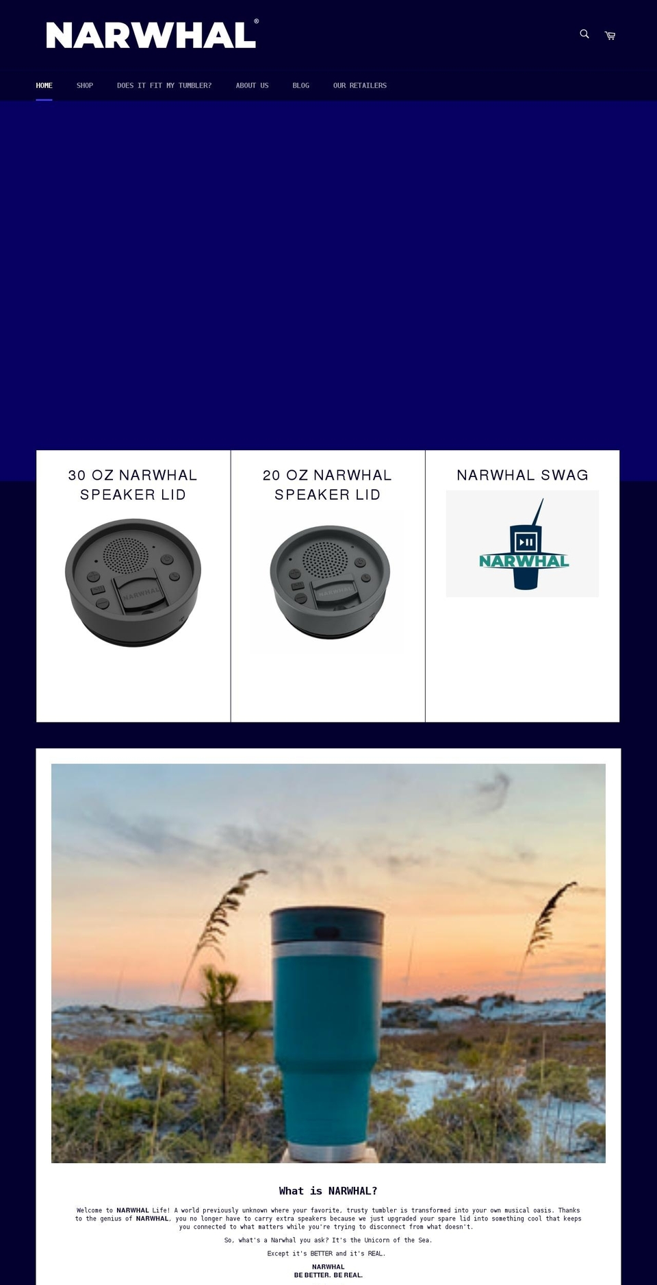 narwhallife.com shopify website screenshot