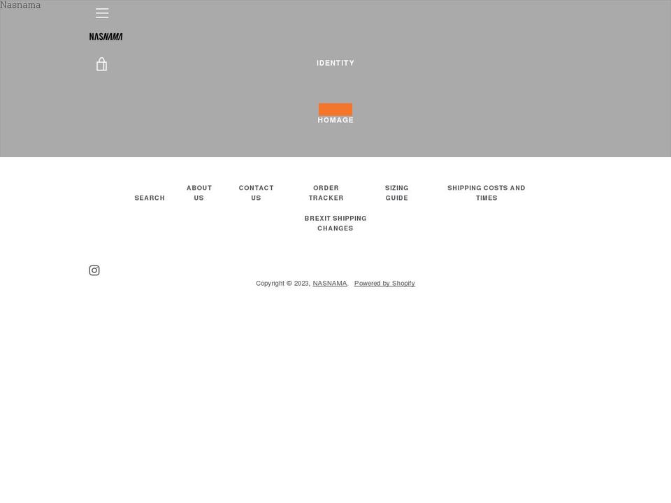nas-nama.com shopify website screenshot