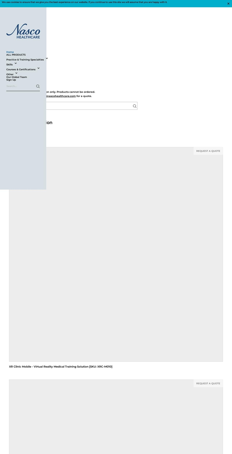 nascohealthcareglobal.com shopify website screenshot