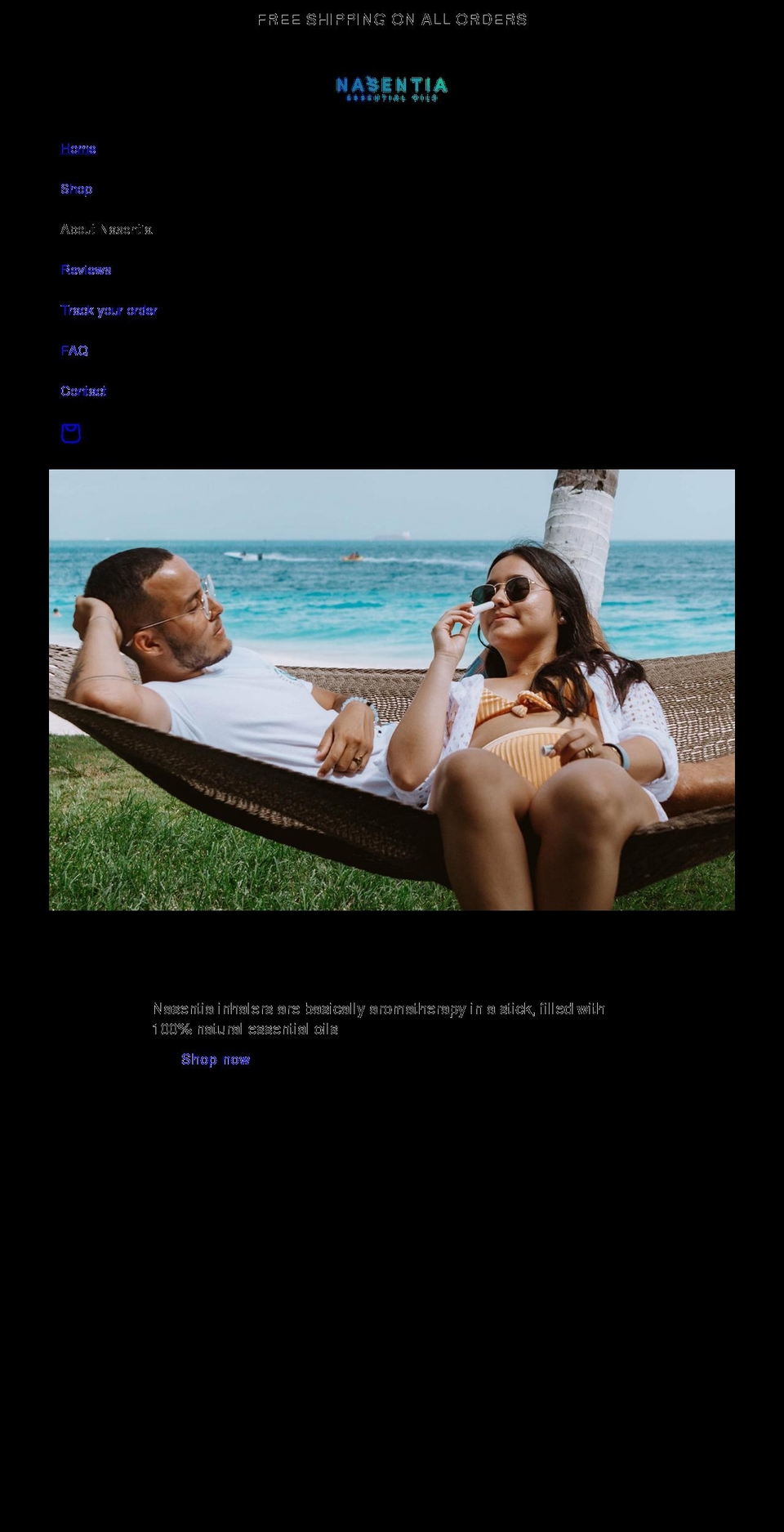 nasentia.com shopify website screenshot