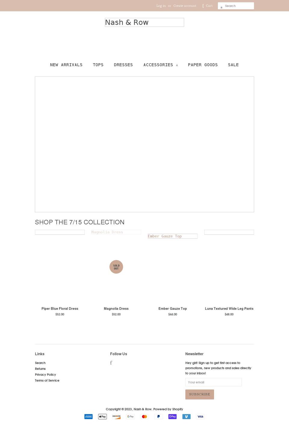 nashandrow.com shopify website screenshot
