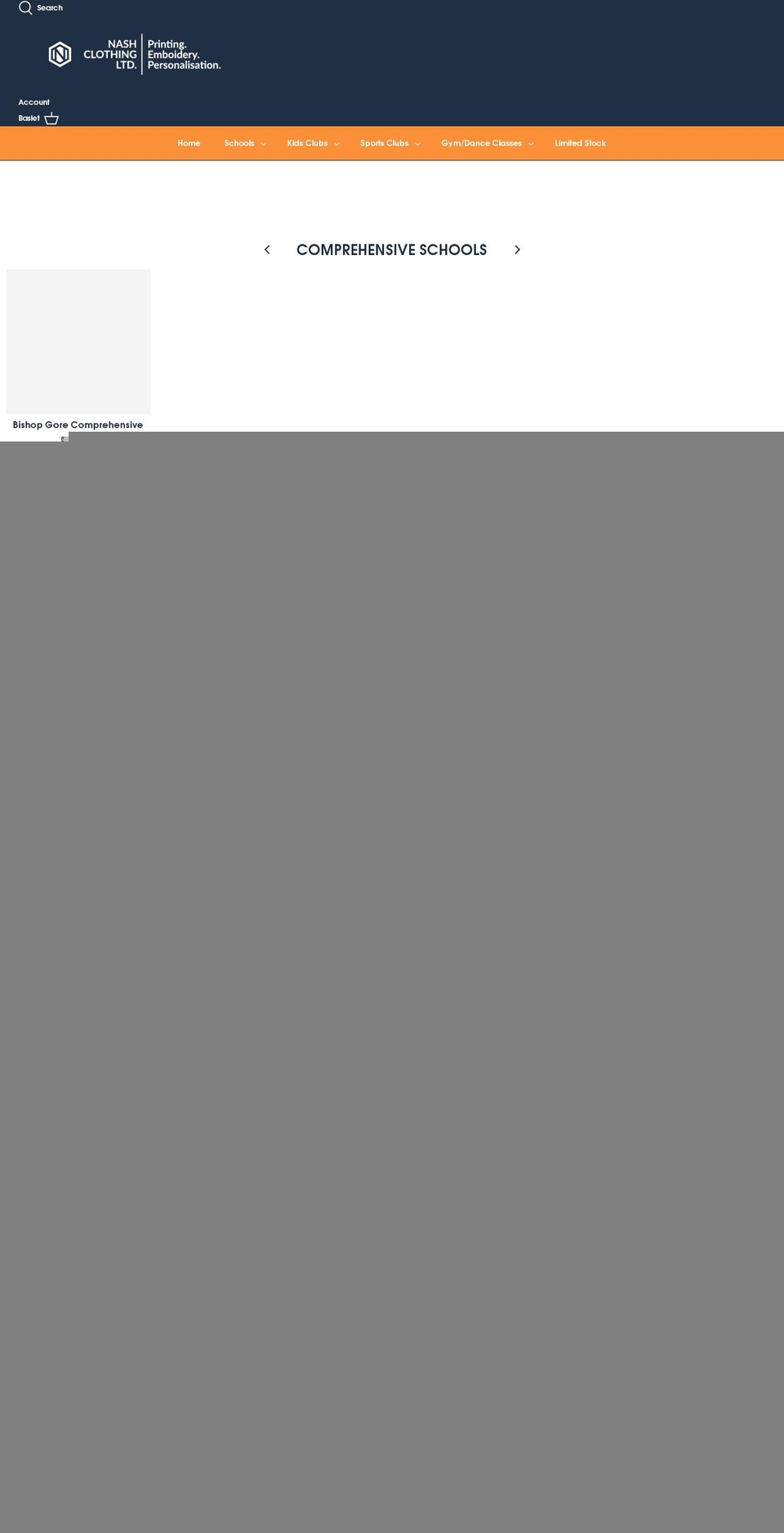 nashclothing.co.uk shopify website screenshot