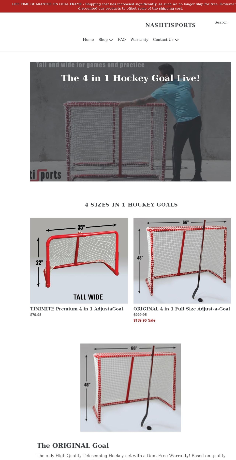 nashtisports.com shopify website screenshot