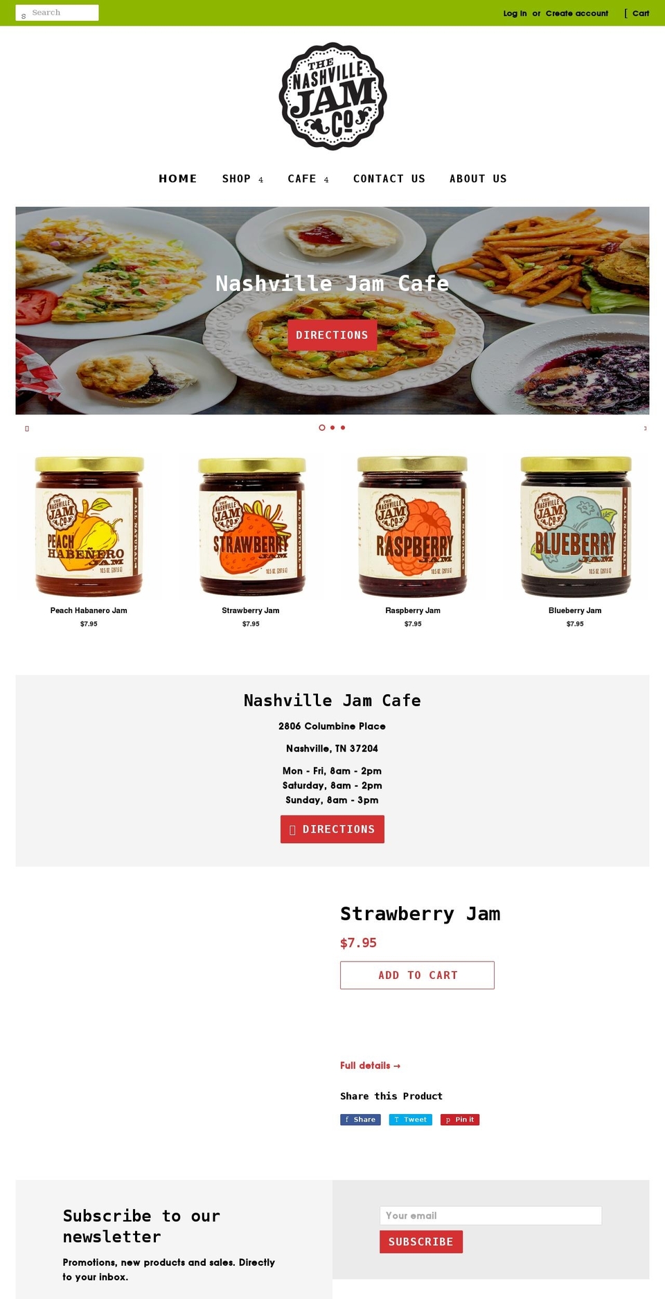 nashvillejamco.com shopify website screenshot