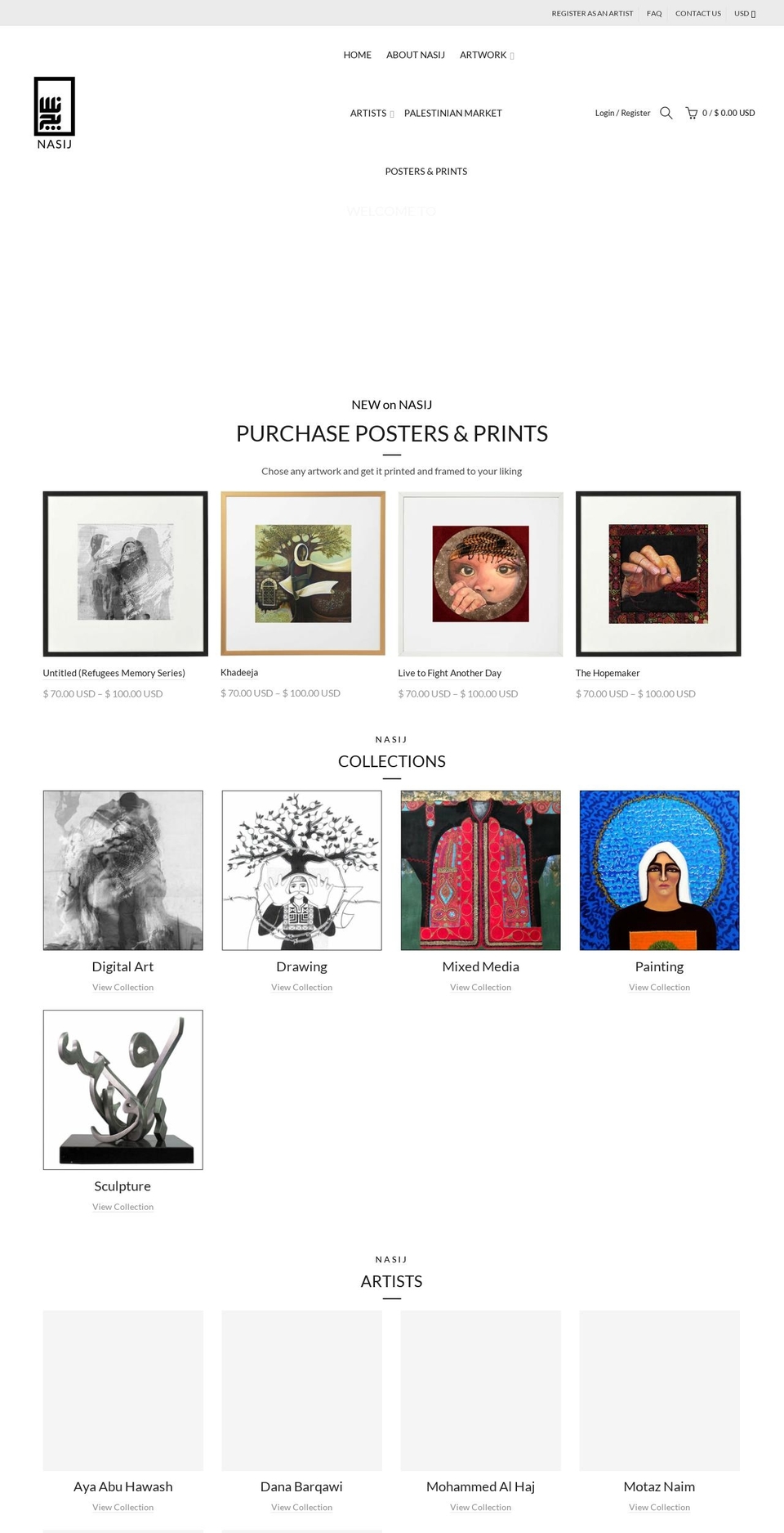 nasijart123.myshopify.com shopify website screenshot