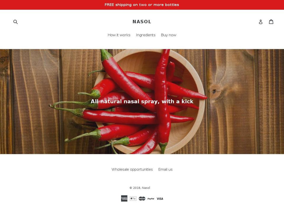 nasol.ca shopify website screenshot