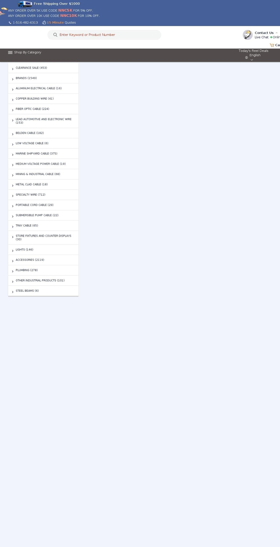 nassaunationalcable.com shopify website screenshot