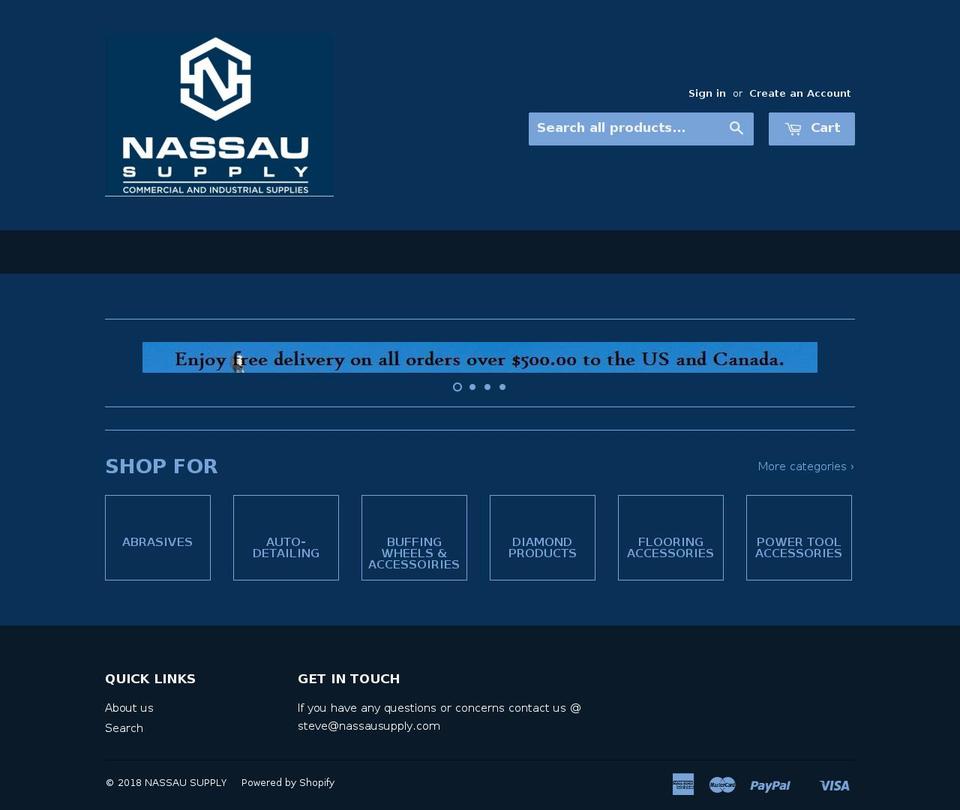nassausupply.com — Shopify storefront screenshot