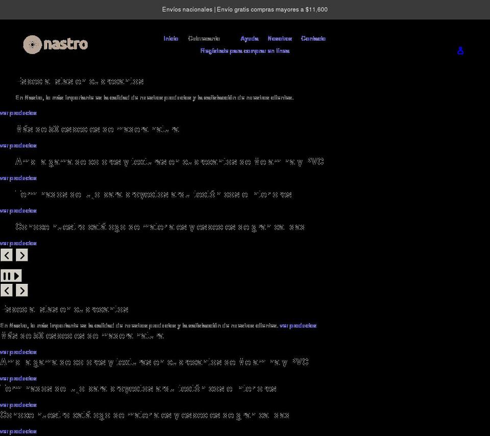 nastro.com.mx shopify website screenshot