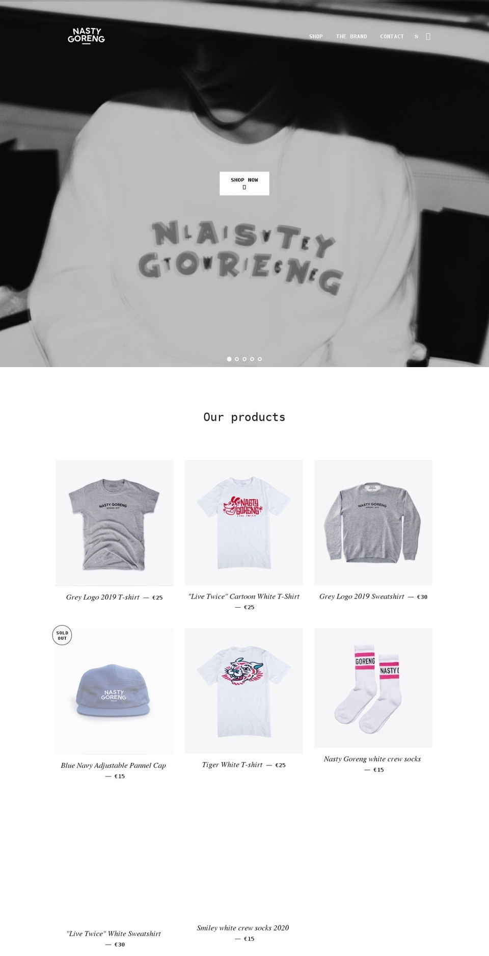 nastygorengapparel.com shopify website screenshot