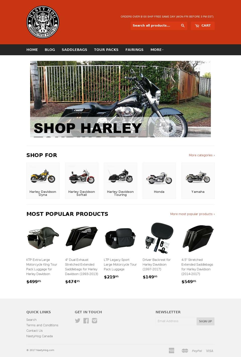 nastyhog.com shopify website screenshot