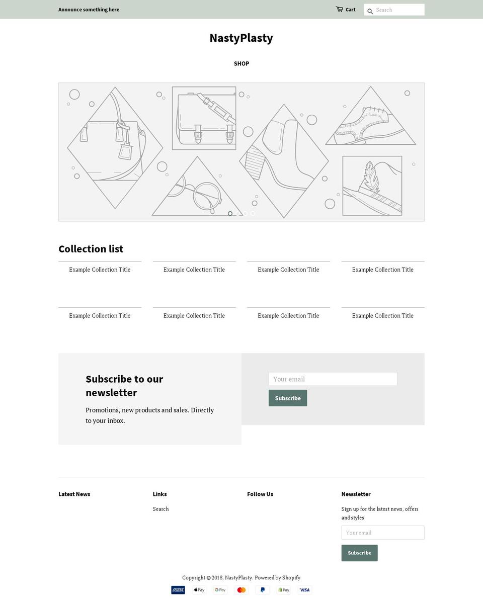 nastyplasty.com — Shopify storefront screenshot