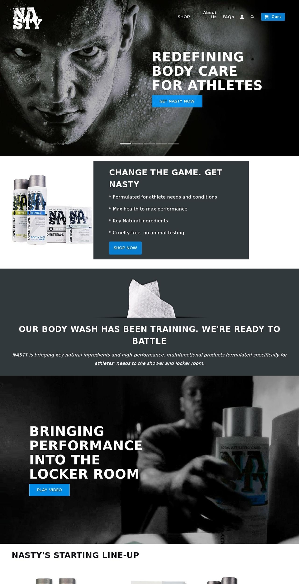 nastytotalathleticcare.com — Shopify storefront screenshot