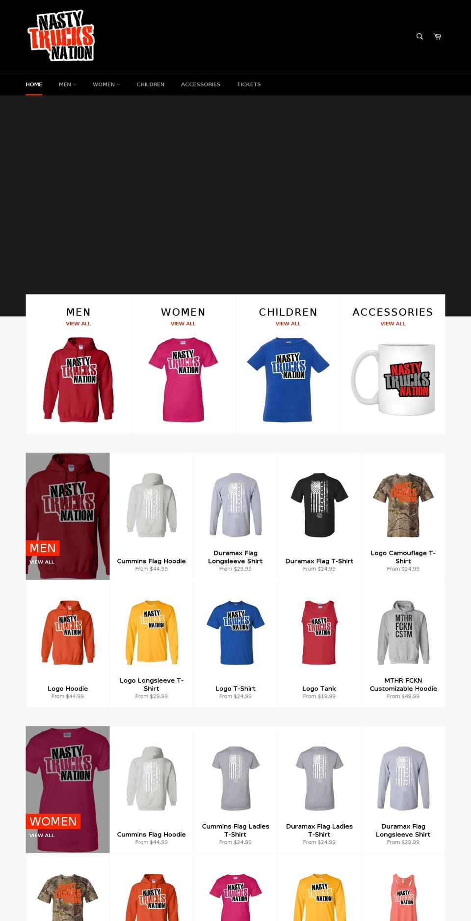 nastytrucksnation.com shopify website screenshot