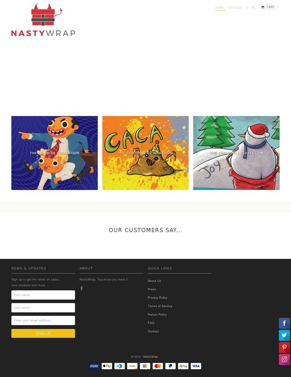 nastywrap.com shopify website screenshot