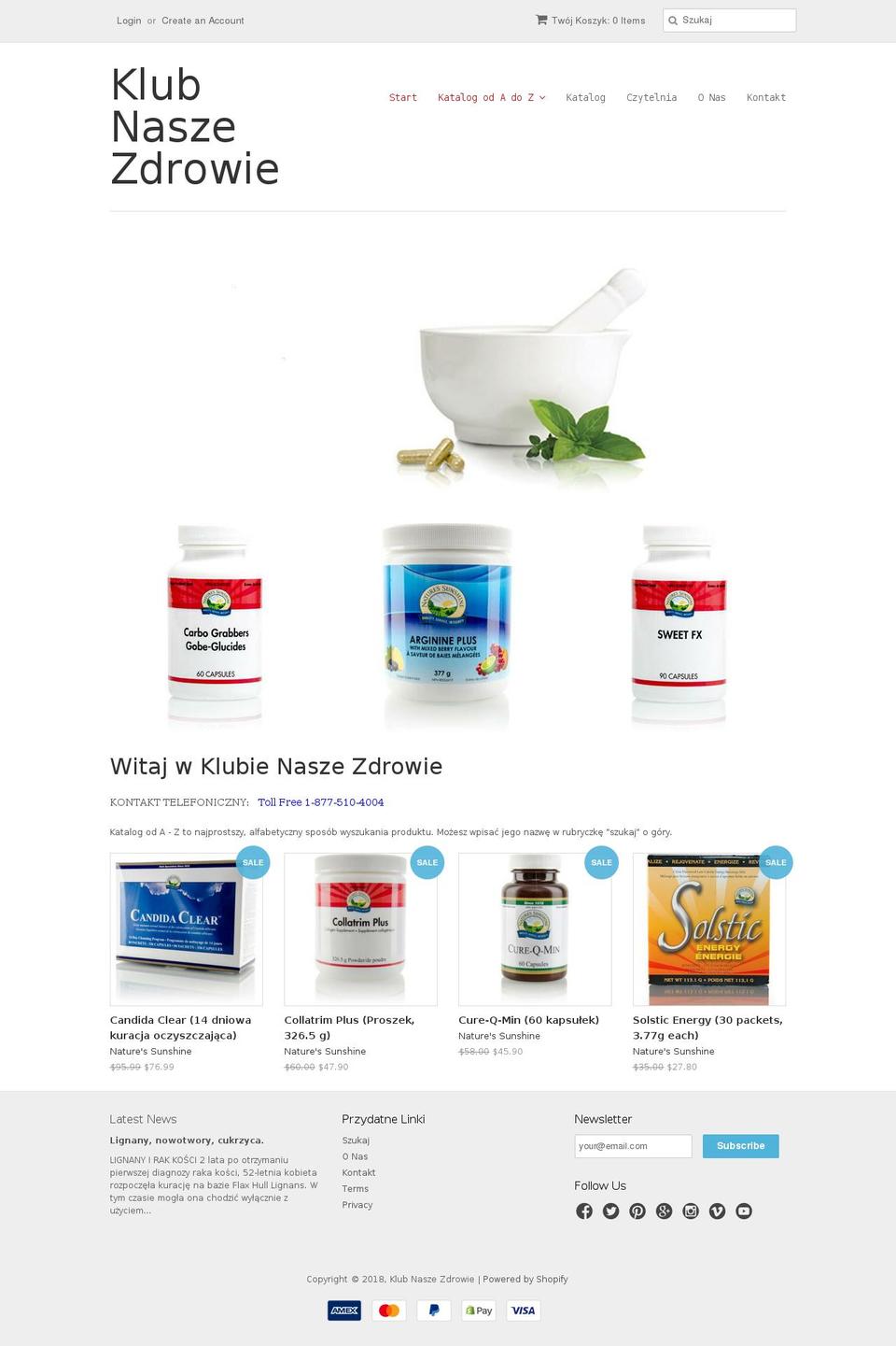 naszezdrowie.ca shopify website screenshot