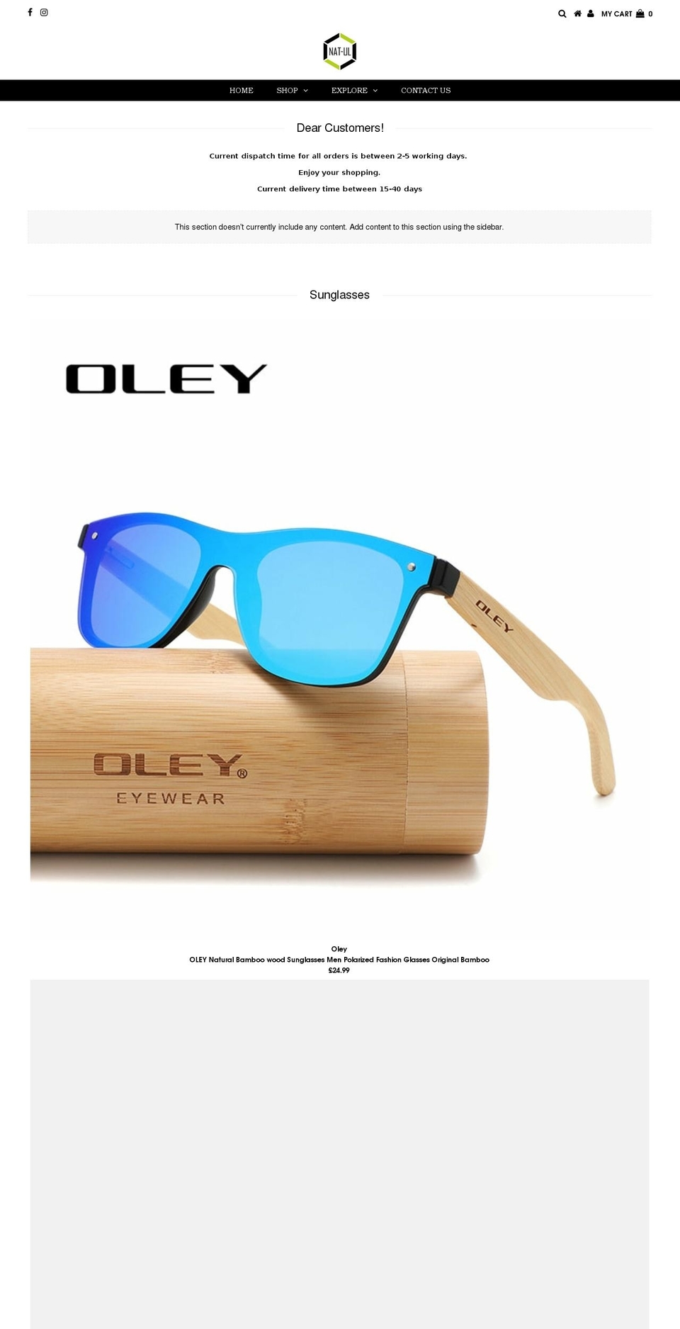 nat-ul.co.uk shopify website screenshot