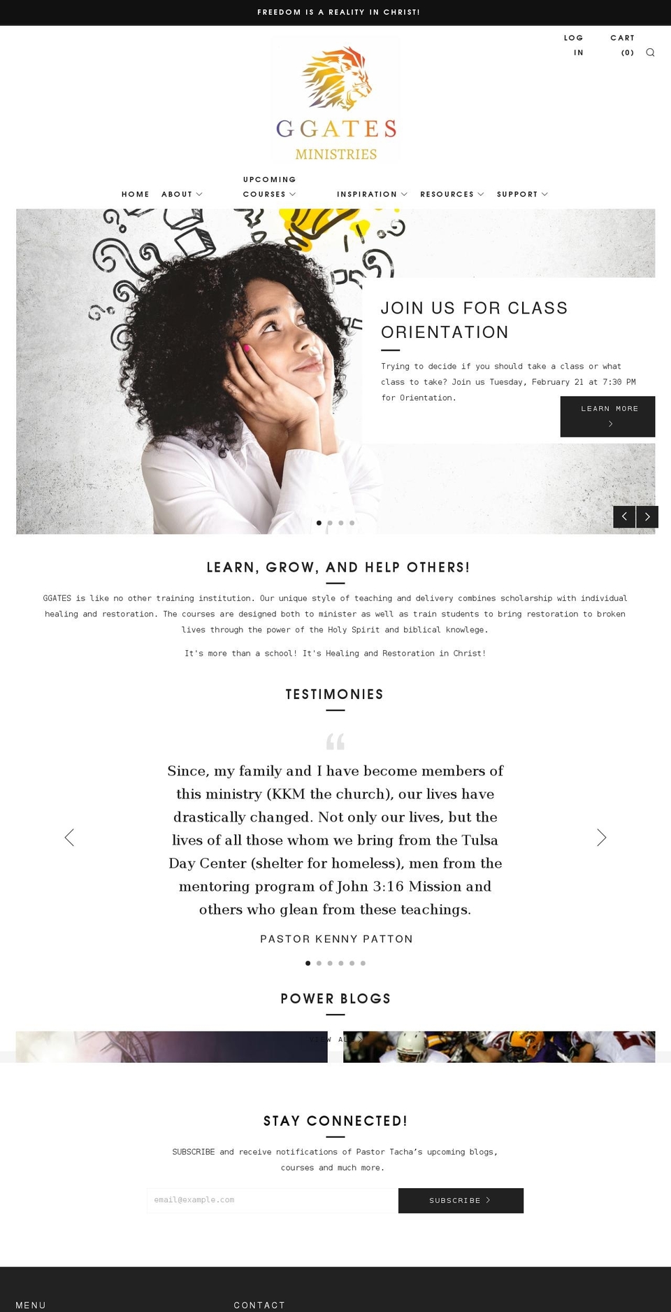 natachabyramsministries.com shopify website screenshot