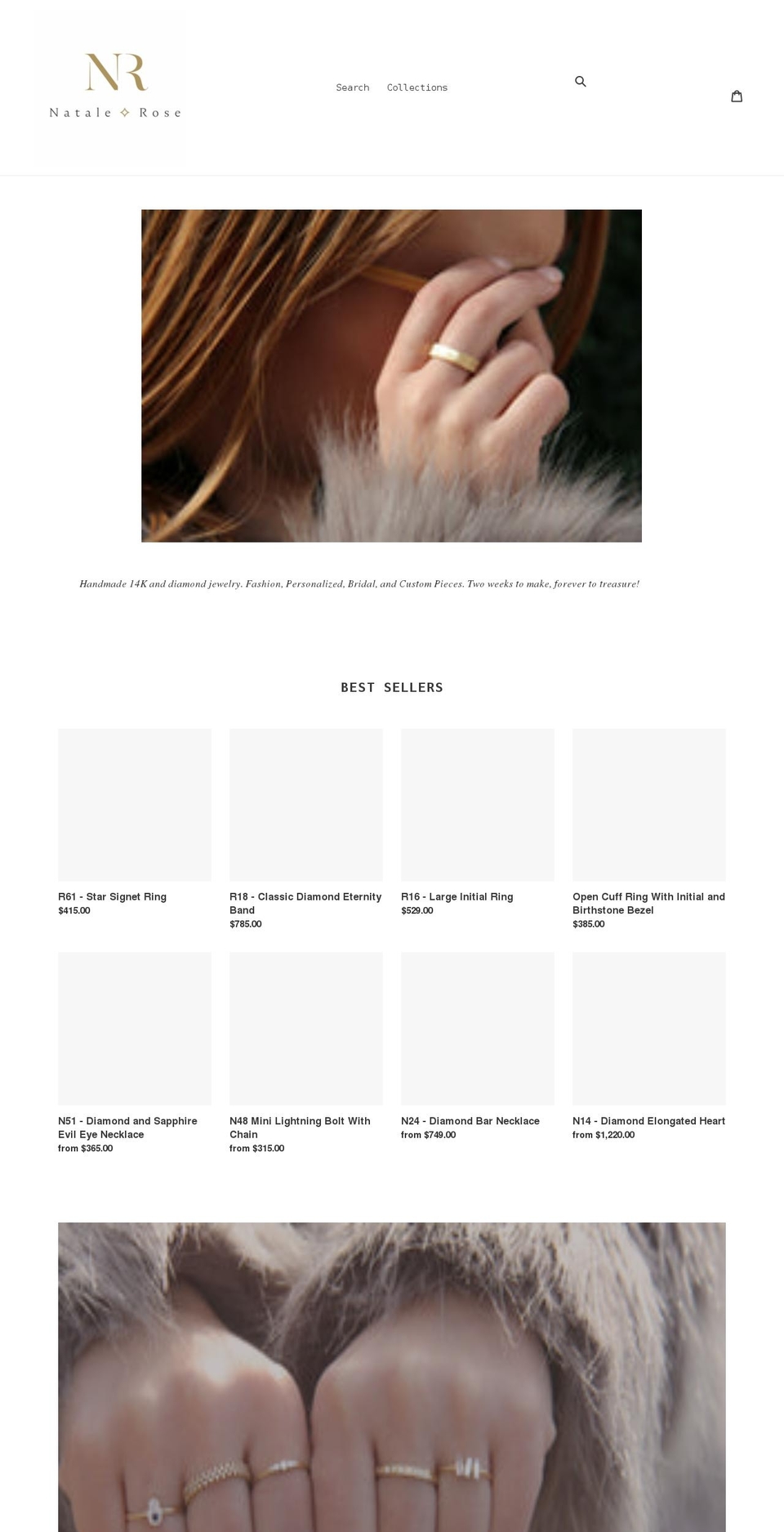 natalerose.com shopify website screenshot