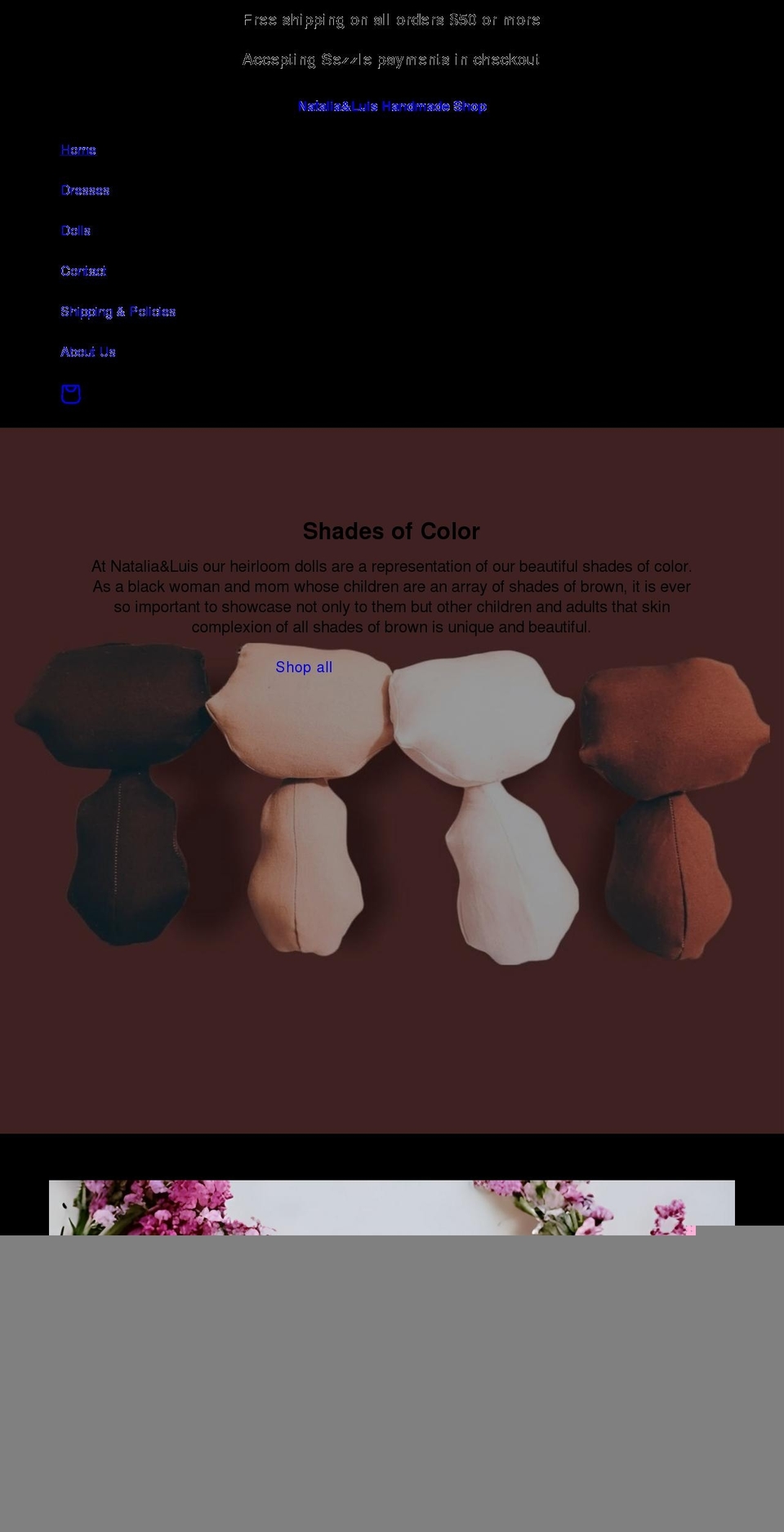 natalialuis.com shopify website screenshot