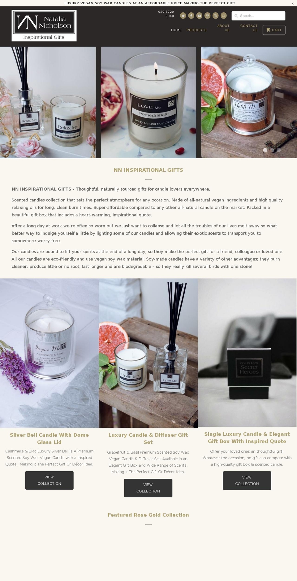 natalianicholson.com — Shopify storefront screenshot