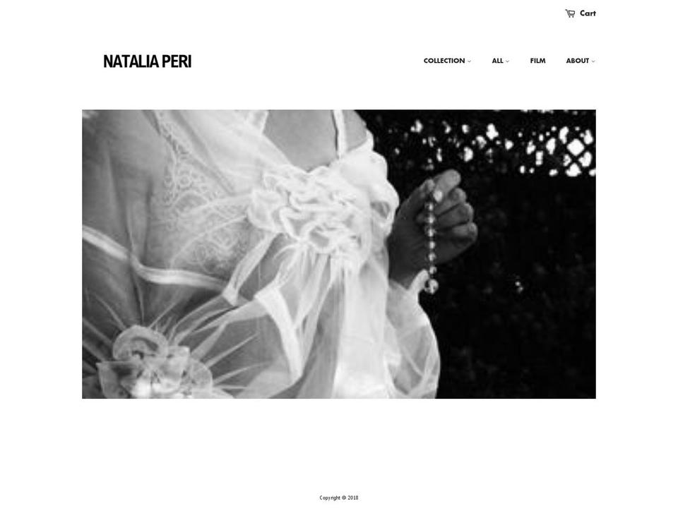 nataliaperi.com — Shopify storefront screenshot