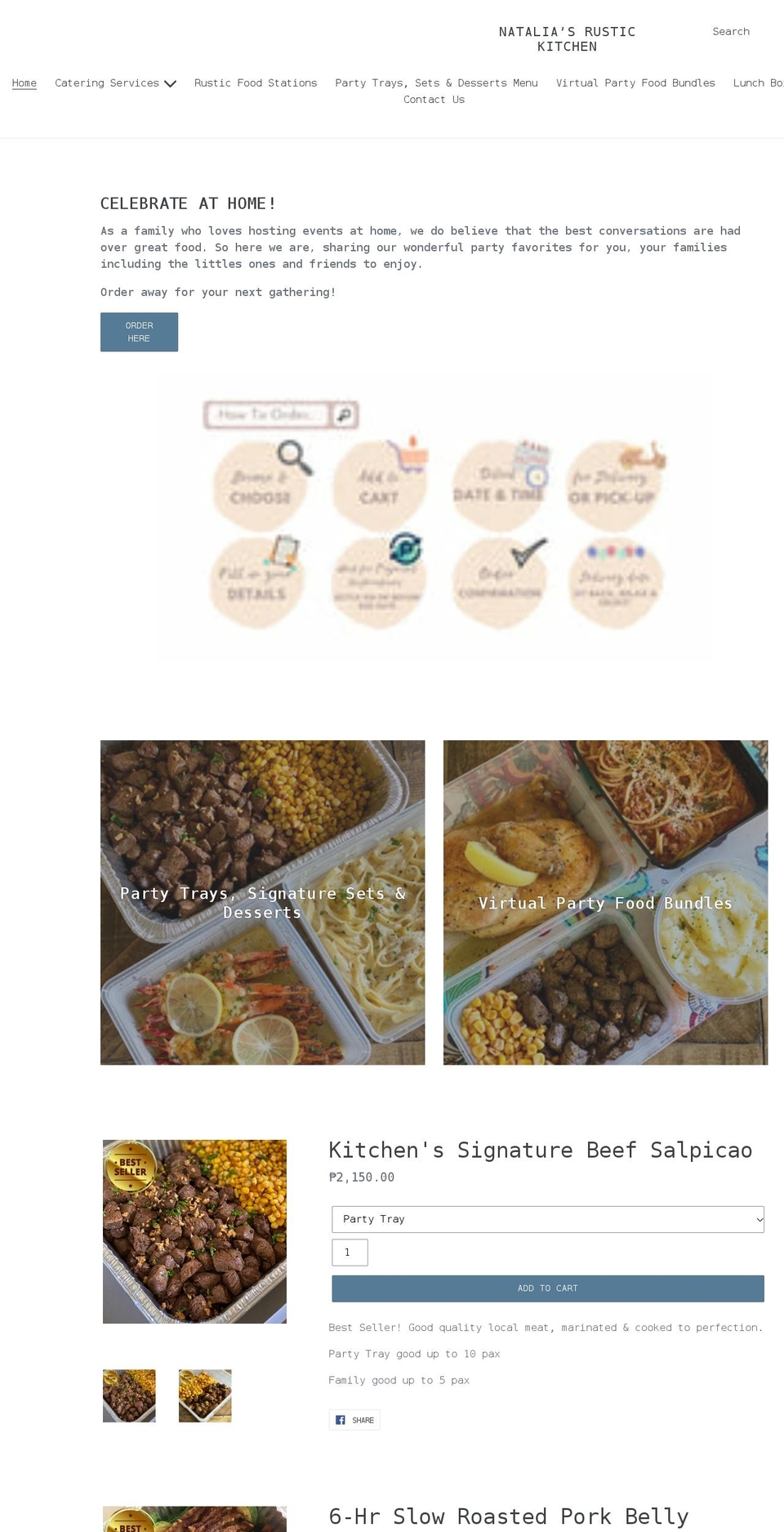 nataliasrustickitchen.com shopify website screenshot