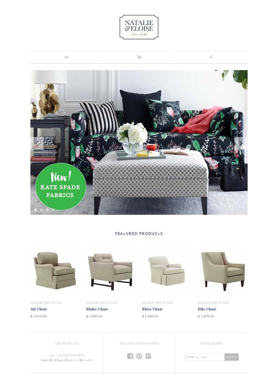 natalieandeloise.com shopify website screenshot
