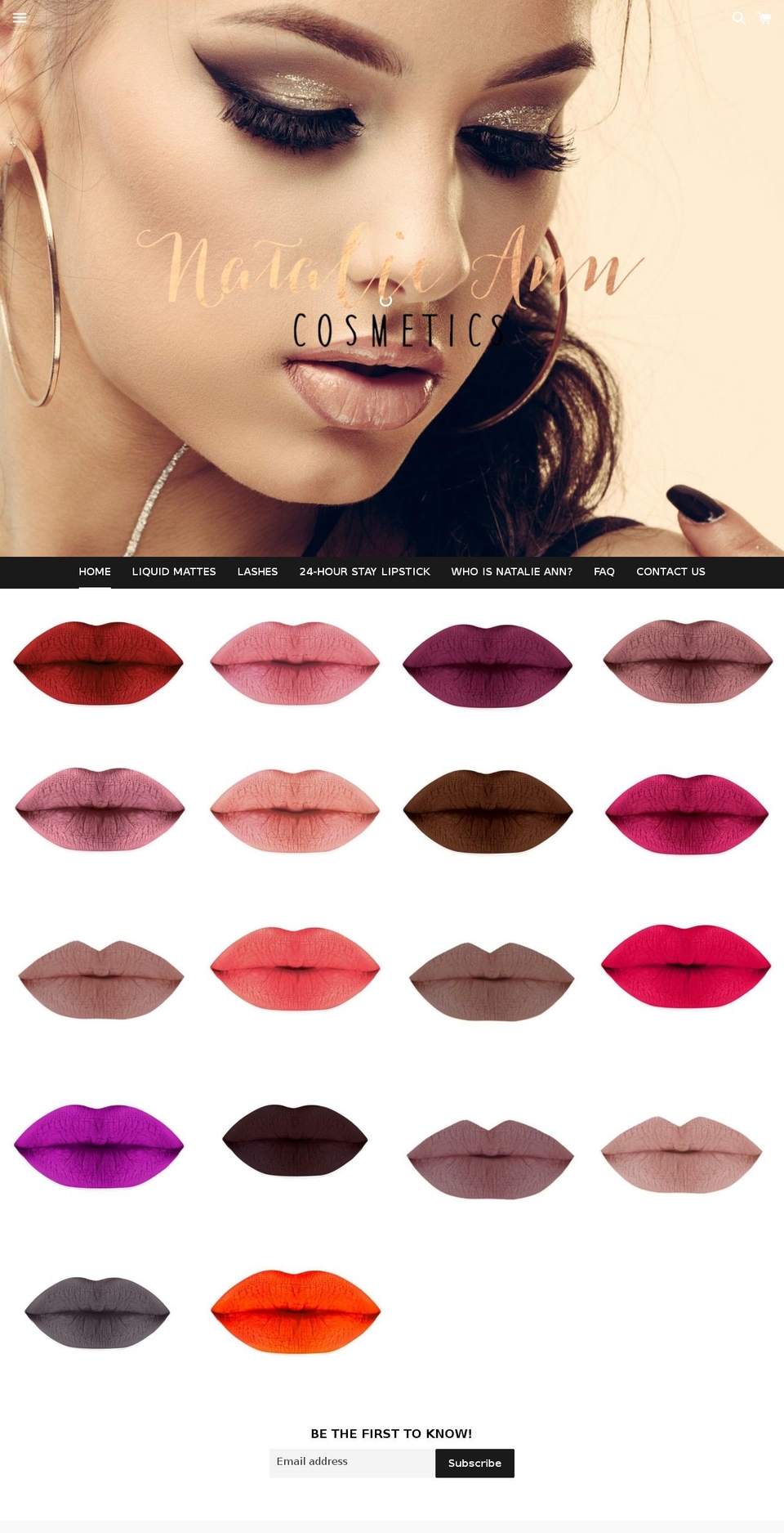 natalieanncosmetics.com shopify website screenshot