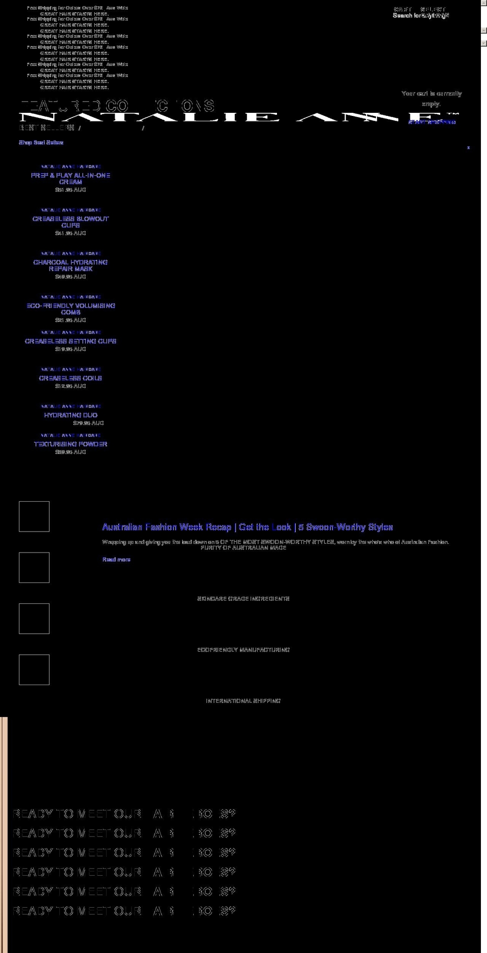 natalieanne.com shopify website screenshot