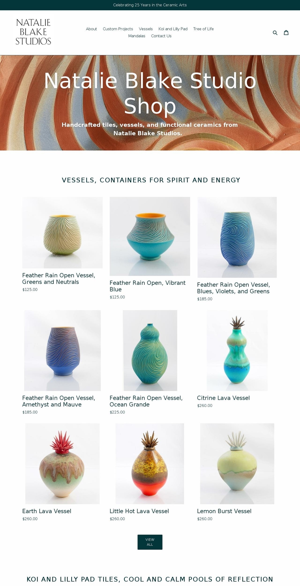 natalieblakeshop.com — Shopify storefront screenshot