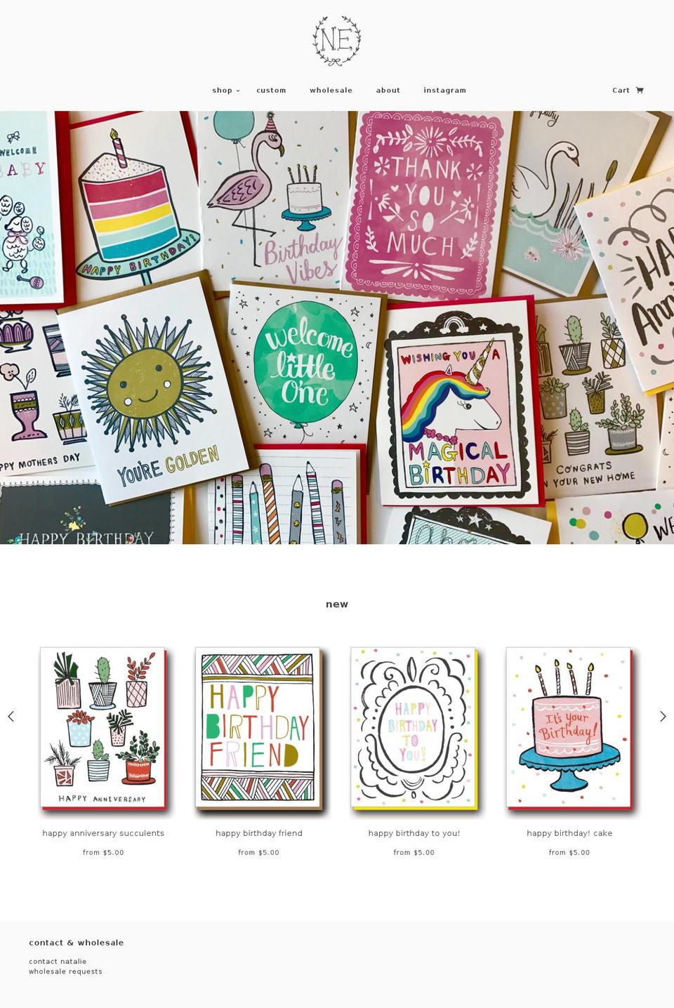 natalieeden.com shopify website screenshot