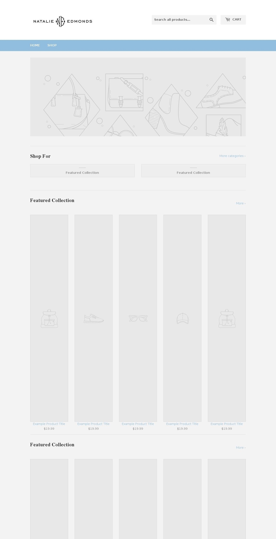 natalieedmonds.com — Shopify storefront screenshot